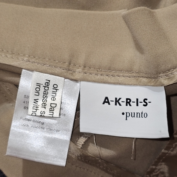 AKRIS PUNTO Franca Mid-Rise Cropped Pants light brown Size 6 - Picture 11 of 15